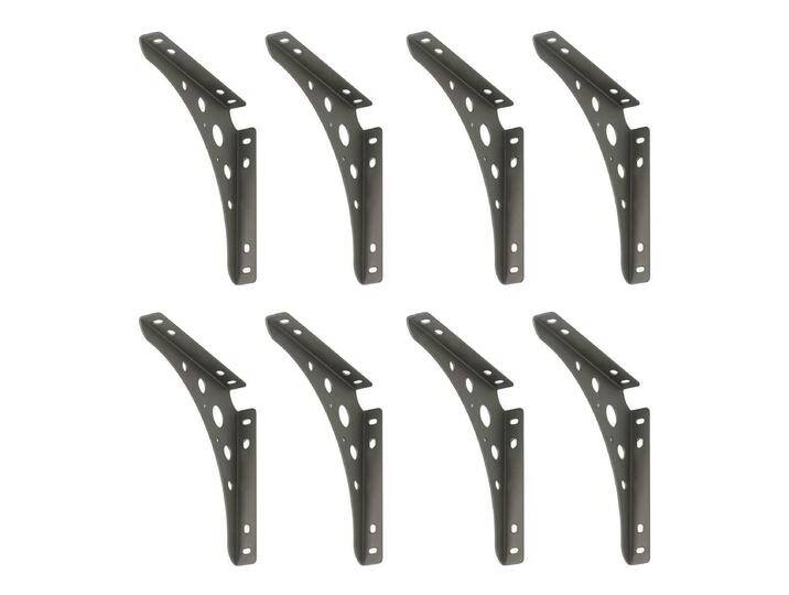 8 x siwitec Delta Line Konsole 200 x 200 mm stahlmatt, von MARKENBAUMARKT24