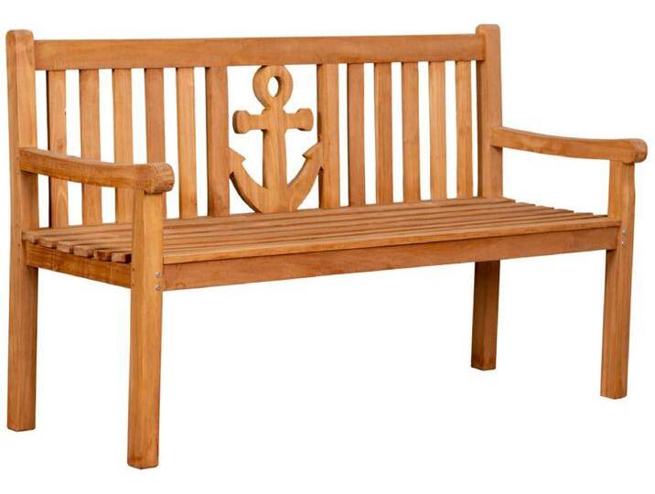 YOURSOL Holzbank mit Lehne Woodie Ankerplatz, Sitzbreite 140 cm, von MARKENBAUMARKT24