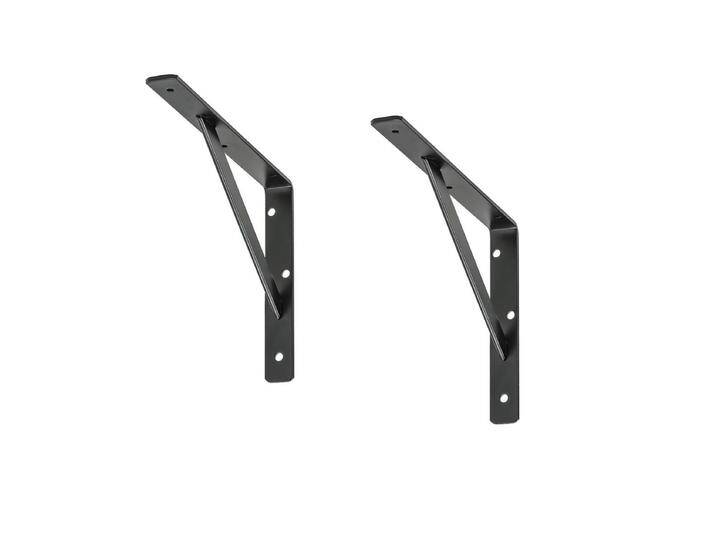 siwitec Regalhalterung 400 x 250 mm im 2er Set, schwarz, 150 kg siwitec Regalhalterung 400 x 250 mm im 2er Set, schwarz, 150 kg von MARKENBAUMARKT24