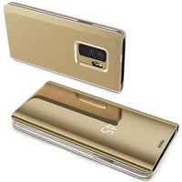 Cofi1453® Smart View Spiegel Mirror Smart Cover Schale Etui kompatibel mit Huawei P30 pro Schutzhülle Tasche Case Schutz Clear Gold von MARKENLOS