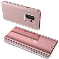 Cofi1453® Smart View Spiegel Mirror Smart Cover Schale Etui kompatibel mit xiaomi mi note 10 lite Schutzhülle Tasche Case Schutz Clear Rosa von MARKENLOS