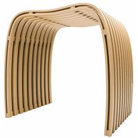 Design Badhocker aus Bambus Natur, Echtholz, hohe Qualität, bis 130 Kg - Natur von MARKENLOS