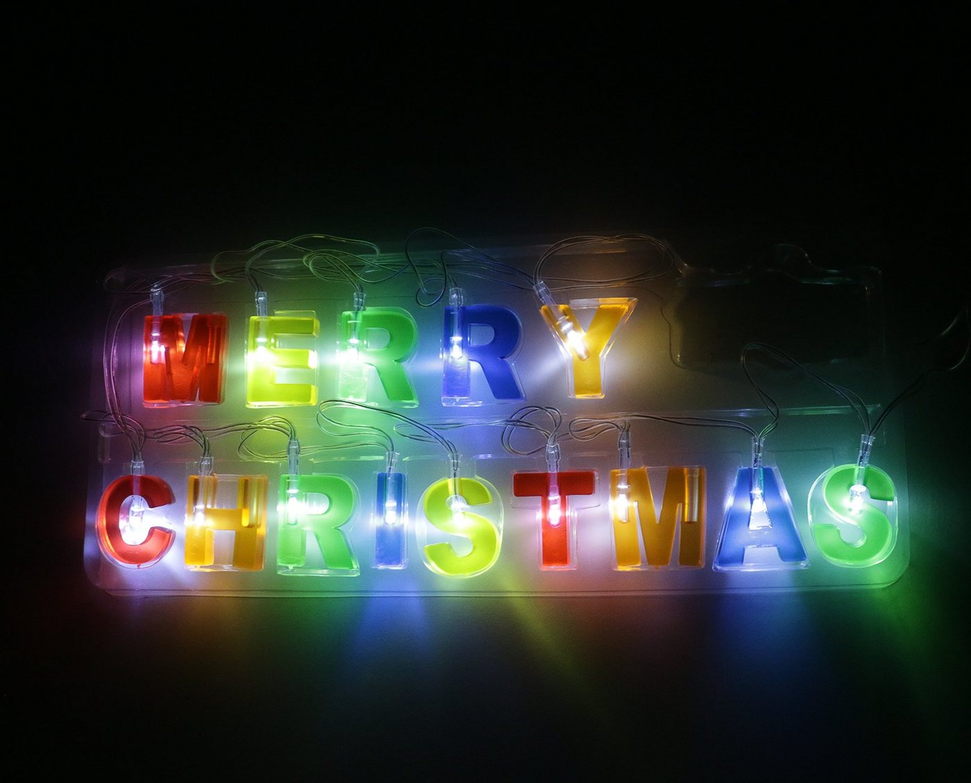 Bubble-Store LED-Lichterkette Weihnachtsdeko, Buchstaben Lichterkette Merry Christmas von Bubble-Store