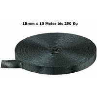 Markenlos - Gewebe- Montageband Nagelband schwarz 15mm x 10m reißfest bis 250kg - Schwarz von MARKENLOS