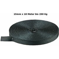 Gewebe- Montageband Nagelband schwarz 15mm x 10m reißfest bis 250kg von MARKENLOS