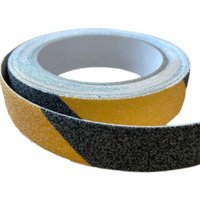 Markenlos - Klebeband Antirutschband Gripband 25mmx5m Antirutschstreifen schwarz-gelb 10 St. von MARKENLOS