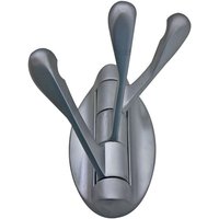Markenlos - Kleiderhaken mit 3 schwenkbaren Haken Chrom matt Garderobenhaken aus Metall Markenlos - Kleiderhaken mit 3 schwenkbaren Haken Chrom matt Garderobenhaken aus Metall von MARKENLOS