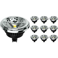 Markenlos - Mehrfachpackung 10x Noxion Lucent LED-Spot GU10 AR111 15W 850lm 40D - 930 Warmweiß Höchste Farbwiedergabe - Dimmbar - von MARKENLOS