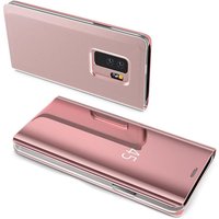 Markenlos - Smart View Spiegel Mirror Smart Cover Schale Etui kompatibel mit Xiaomi Redmi 10 2022 Schutzhülle Tasche Case Schutz Clear Rosa von MARKENLOS