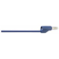 Messleitung, 2x Büschelstecker mit, Kupplung 4mm, 18AWG, blau, 0,5m von MARKENLOS