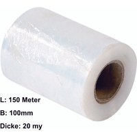 Strechtfolie 150 Meter x Breite 100 mm, transparent 1 Stück - Transparent von MARKENLOS