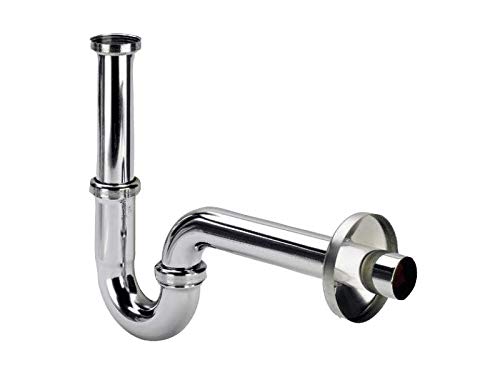 FORtech Plus Röhren-Geruchsverschluss Siphon für Waschtisch DN 32 x 11/4" chrom von MARKENPRODUKT
