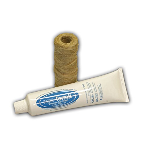 123Stahl-Shop Gewindedichtmittel-Set: Hanf 80 g Spule Neo Fermit Dichtpaste 150 g von Markenprodukt