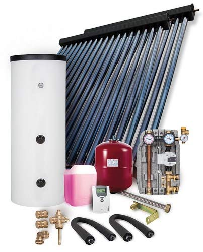 Solaranlage Paket HP22 7,22m² Vakuumröhrenkollektor Frischwasserspeicher 300l von MARKENPRODUKT