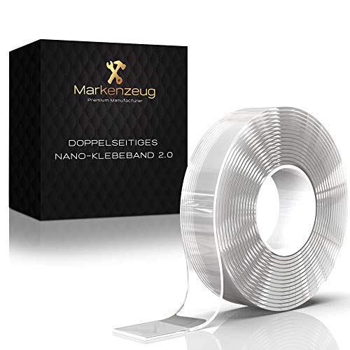 MARKENZEUG® ORIGINAL Nastro Nano Tape Premium 3 metri - Design migliorato 2021 - Nastro biadesivo extra forte I Nastro biadesivo trasparente I Nastro adesivo removibile e riutilizzabile MARKENZEUG® ORIGINAL Nastro Nano Tape Premium 3 metri - Design migliorato 2021 - Nastro biadesivo extra forte I Nastro biadesivo trasparente I Nastro adesivo removibile e riutilizzabile von MARKENZEUG