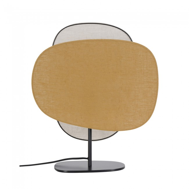 Market Set Tischlampe Screen 70's Tischleuchte Tischlicht Mehrfarbig Leinen 48cm B-Ware von MARKET SET