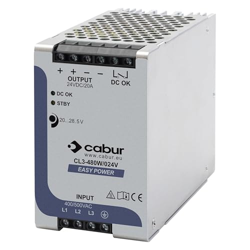 Cabur® dreiphasiges Netzteil (340–550 V/DC500–600 V)→72 V/6,6 A • 80 × 170 × 127 mm • Eff.91.5% PF>0.76 • Isol.3KVac • Temp -20°+70°C • Aluminiumgehäuse • Fus.T3.15 A. DIN •Easy Power •XCSL3480W072VAA von MARKETCONNECT