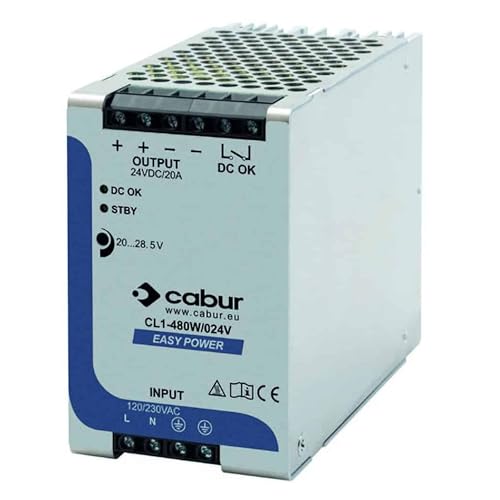 Cabur® Einphasiges Netzteil (85–264 V/DC100–370 V)→72 V/6,6 A • 80 × 170 × 127 mm • Eff.91.5% PF>0.99 • Isol.3KVac • Temp -20°+70°C • Aluminiumgehäuse • Fus.8A Hutschiene • Easy Power von MARKETCONNECT