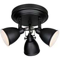 Markslojd - fjlbacka - 3 Light Ceiling Cluster Spotlight Lampe Schwarz, E14 von MARKSLOJD