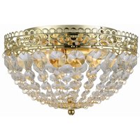Markslojd - saxholm - 2 Light Crystal Flush Deckenleuchte Gold, E14 Markslojd - saxholm - 2 Light Crystal Flush Deckenleuchte Gold, E14 von MARKSLOJD