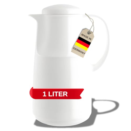 MARKUTEC Concord Flat Kunststoff-Thermoskanne – 1 Liter – Weiß – Hochwertiger Glaseinsatz – Ergonomischer Schraubverschluss – Ideal für Kaffee & Tee MARKUTEC Concord Flat Kunststoff-Thermoskanne – 1 Liter – Weiß – Hochwertiger Glaseinsatz – Ergonomischer Schraubverschluss – Ideal für Kaffee & Tee von MARKUTEC