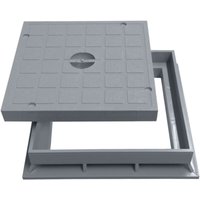 Marley Schachtdeckel mit Rahmen 20x20cm für Einlaufschacht Schachtabdeckung Kanaldeckel PVC von MARLEY DEUTSCHLAND