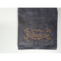 Monogrammiertes Baumwolltuch Personalisiertes Besticktes Familiengeschenk von MARLEstore