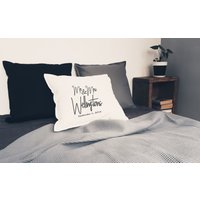 Personalisierter Gestickter Monogramm Kissenbezug/Boho Home Decor Hochzeitsgeschenk Familie Monogramm von MARLEstore