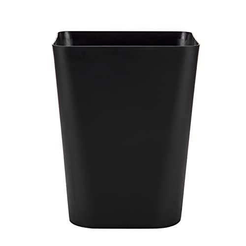MARMODAY Abfalleimer Kunststoff Mülleimer ohne Deckel Mülleimer für Küche quadratisch Papierkorb schwarz von MARMODAY
