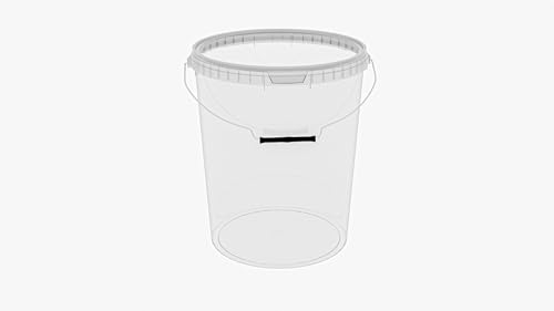MARMOS-PLAST 1 x 25 Liter Eimer Set transparenter Kunststoffeimer mit Deckel stapelbarer Milch-/Vorratseimer Honigeimer Behälter Lebensmittelfreigabe Lebensmittelechte Leereimer für Mehl Wassereimer MARMOS-PLAST 1 x 25 Liter Eimer Set transparenter Kunststoffeimer mit Deckel stapelbarer Milch-/Vorratseimer Honigeimer Behälter Lebensmittelfreigabe Lebensmittelechte Leereimer für Mehl Wassereimer von MARMOS-PLAST