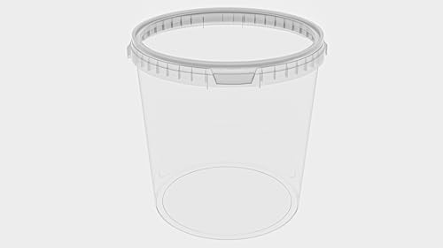 MARMOS-PLAST 1 x 30 Liter Eimer Set transparenter Kunststoffeimer mit Deckel stapelbarer Milch-/Vorratseimer Honigeimer Behälter Lebensmittelfreigabe Lebensmittelechte Leereimer für Mehl Wassereimer MARMOS-PLAST 1 x 30 Liter Eimer Set transparenter Kunststoffeimer mit Deckel stapelbarer Milch-/Vorratseimer Honigeimer Behälter Lebensmittelfreigabe Lebensmittelechte Leereimer für Mehl Wassereimer von MARMOS-PLAST