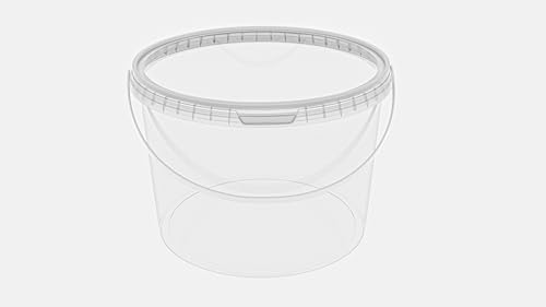 MARMOS-PLAST 1 x 5 Liter Eimer Set transparenter Kunststoffeimer mit Deckel stapelbarer Milch-/Vorratseimer Honigeimer Behälter Lebensmittelfreigabe Lebensmittelechte Leereimer für Mehl Wassereimer MARMOS-PLAST 1 x 5 Liter Eimer Set transparenter Kunststoffeimer mit Deckel stapelbarer Milch-/Vorratseimer Honigeimer Behälter Lebensmittelfreigabe Lebensmittelechte Leereimer für Mehl Wassereimer von MARMOS-PLAST