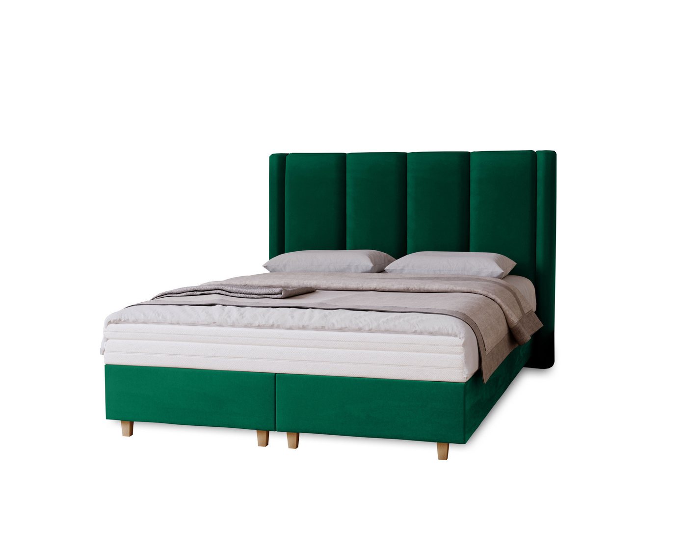 MARPUR Boxspringbett BELLA (Boxspringbett mit Matratze und Kopfteil, Füße, Anleitung) von MARPUR