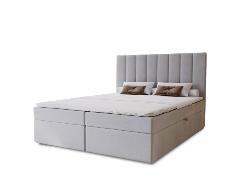 MARPUR Boxspringbett NERO BOX inkl. Topper Kokos (Boxspringbett mit Bettkasten und Kopfteil Matratze, Topper, Füße) von MARPUR