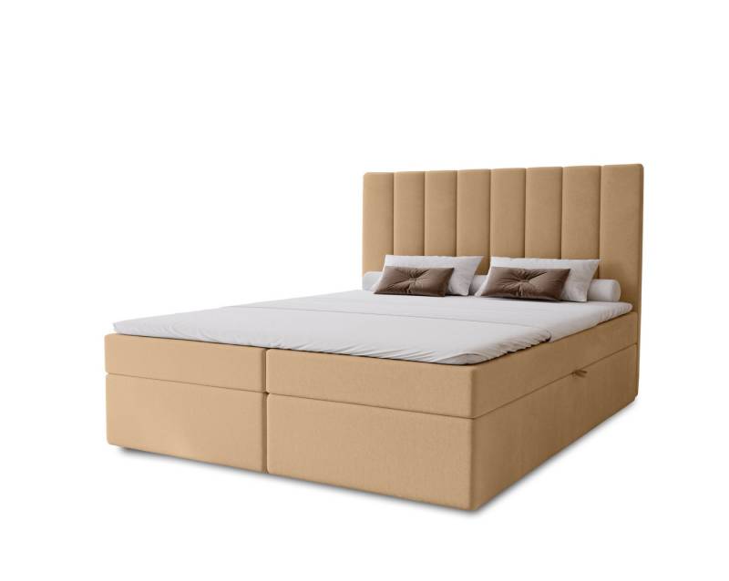 MARPUR Boxspringbett NERO BOX inkl. Topper Kokos (Boxspringbett mit Bettkasten und Kopfteil Matratze, Topper, Füße) von MARPUR