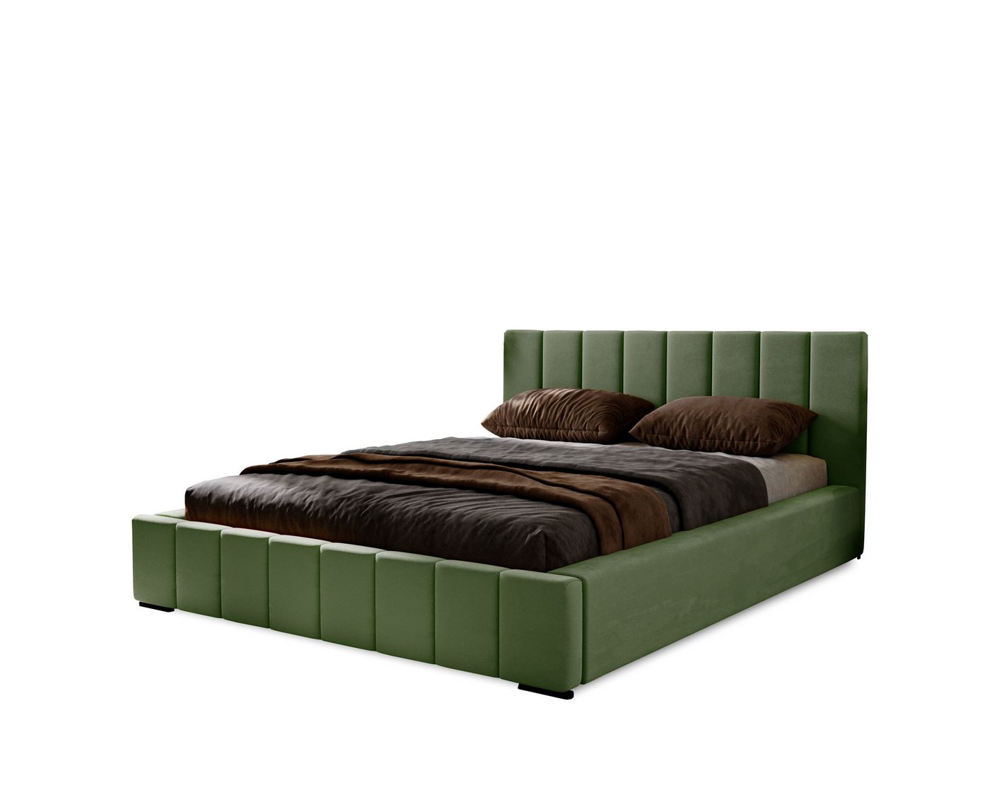 MARPUR Polsterbett NERO inkl. Taschenfederkernmatratze SALSA (Polsterbett mit Bettkasten und Kopfteil, Matratze, Lattenrost) von MARPUR