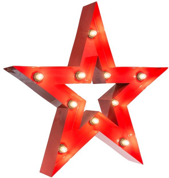 MARQUEE LIGHTS Dekolicht Star, ohne Leuchtmittel, Warmweiß, Wandlampe, Tischlampe Star 10 Lichtquellen E14 (exkl) - 61x61 cm von MARQUEE LIGHTS