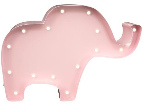 MARQUEE LIGHTS LED Dekolicht Elephant, LED fest integriert, Warmweiß, Wandlampe, Tischlampe Elefant, Tier, Zoo 14 Leuchtmittel - 23x16 cm von MARQUEE LIGHTS