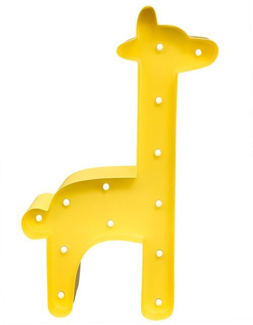 MARQUEE LIGHTS LED Dekolicht Giraffe, LED fest integriert, Warmweiß, Wandlampe, Tischlampe Giraffe mit 13 festverbauten LEDs - 14x23 cm von MARQUEE LIGHTS