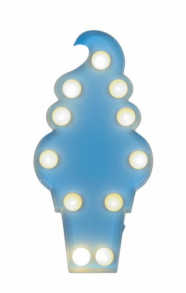 MARQUEE LIGHTS LED Dekolicht Icecream, LED fest integriert, Warmweiß, Wandlampe, Tischlampe Icecream mit 11 festverbauten LEDs - 11x23 cm von MARQUEE LIGHTS