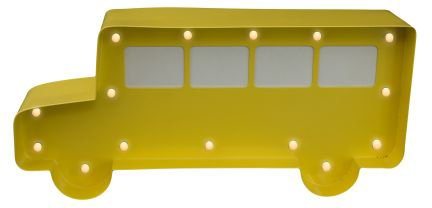MARQUEE LIGHTS LED Dekolicht Schoolbus, LED fest integriert, Warmweiß, Wandlampe, Tischlampe Schoolbus mit 15 festverbauten LEDs - 23x11cm von MARQUEE LIGHTS