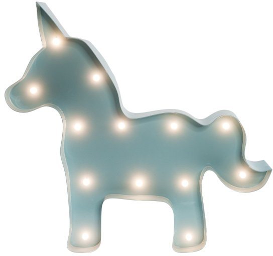 MARQUEE LIGHTS LED Dekolicht Unicorn, LED fest integriert, Warmweiß, Wand-Tischlampe Unicorn 13 festverbauten LEDs - 23x23 cm von MARQUEE LIGHTS