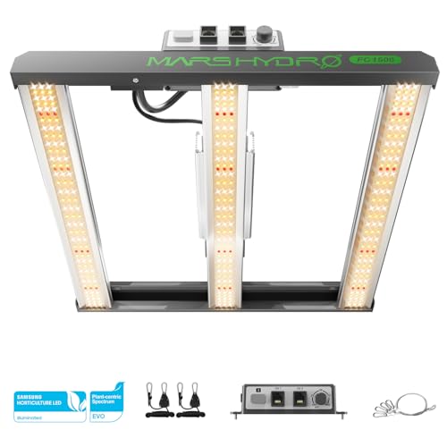 MARS HYDRO Smart FC1500 LED Grow Lampe 150W Samsung LM301H EVO Abdeckung Vollspektrum Pflanzenlampe Daisy Chain dimmbare Bar Wachstumslampe für Zimmerpflanzen, Gemüse, Blume von MARS HYDRO