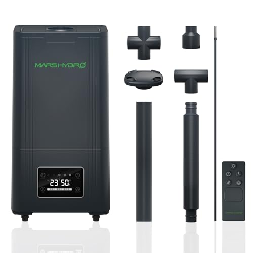 MARS HYDRO Pflanzen Luftbefeuchter 15L, Top-Fill Ultraschall Humidifier, mit einstellbarer Luftfeuchtigkeit, Timer-Funktion und Leise Betrieb für Growzelt, Innenbepflanzung, Schlafzimmer von MARS HYDRO