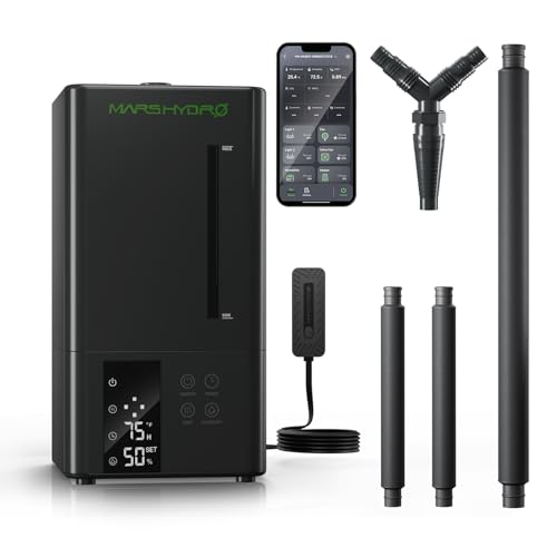 MARS HYDRO Plant Humidifier 6L,with Adjustable Humidity,Timer Function,Ultrasonic Precise and Silent Operation,No-Leak Seal for Grow Tent,Indoor Planting,Greenhouse,Bedroom von MARS HYDRO