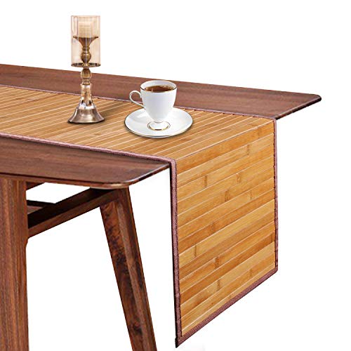 Bambus Tischsets und Tischläufer für Esstisch, Tischläufer 30*274cm lang, Bauernhaus Stil Küche Tischläufer (Original) von MARSCOOL