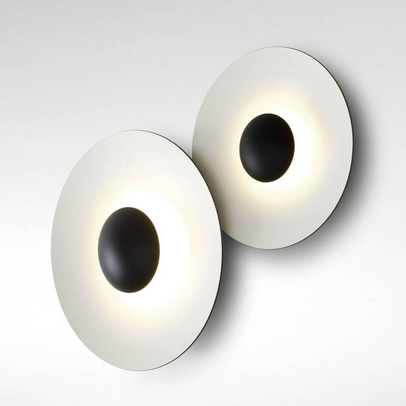 MARSET Ginger 42C LED-Wandlampe Ø42cm braun/weiß von MARSET