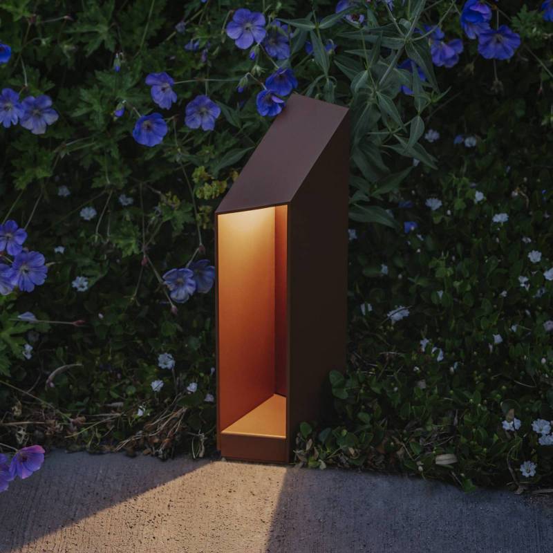 MARSET LED-Sockellampe Domus Höhe 26 cm, rostbraun Aluminium von MARSET