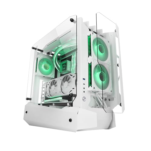 Mars Gaming MC-Edge, Gaming-ATX-Gehäuse, Open-Air-Design, Triple Gehärtetes Glas, Mid-Tower-PC-Gehäuse, Unterstützung Wasserkühlung 240mm, Internes Kabelmanagement-System, USB-C und USB 3.0, Weiß Mars Gaming MC-Edge, Gaming-ATX-Gehäuse, Open-Air-Design, Triple Gehärtetes Glas, Mid-Tower-PC-Gehäuse, Unterstützung Wasserkühlung 240mm, Internes Kabelmanagement-System, USB-C und USB 3.0, Weiß von Mars Gaming