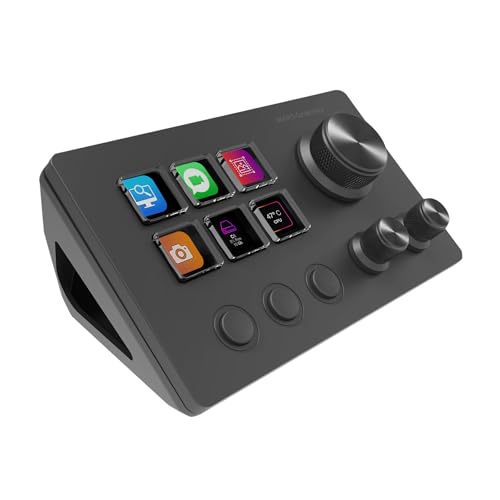 Mars Gaming MSD-TWO, Kompaktes Control Deck, 6 Anpassbare LCD-Tasten + 3 Tasten, 3 Multifunktionale Räder, Ergonomisches Slim Control Deck, Steuerungssoftware und Plug-ins, Windows und MacOS, Schwarz Mars Gaming MSD-TWO, Kompaktes Control Deck, 6 Anpassbare LCD-Tasten + 3 Tasten, 3 Multifunktionale Räder, Ergonomisches Slim Control Deck, Steuerungssoftware und Plug-ins, Windows und MacOS, Schwarz von Mars Gaming